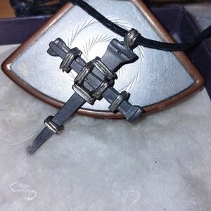 Cross of Nails Pewter Pendant
